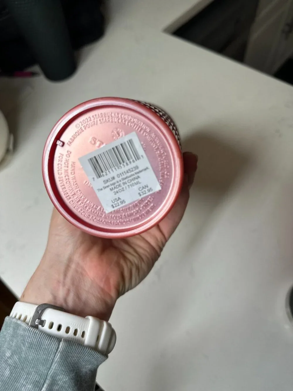 Pink Pear Starbucks Tumbler